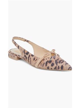 Dolce Vita Payge Pointed Toe Slingback Pumps Light Leopard Suede Women’s Size 6